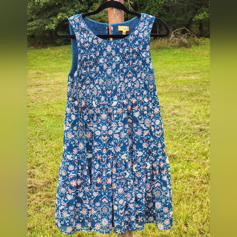 Princess Vera Wang Floral Tiered Babydoll Dress L